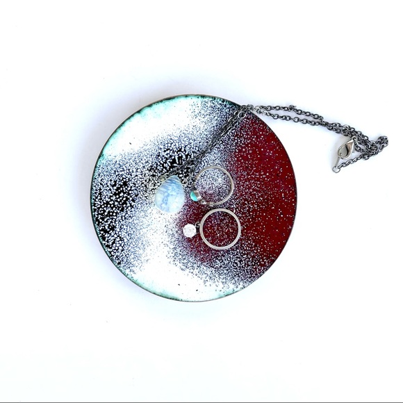 Vintage Enamelled Copper Trinket Dish - Picture 3 of 13